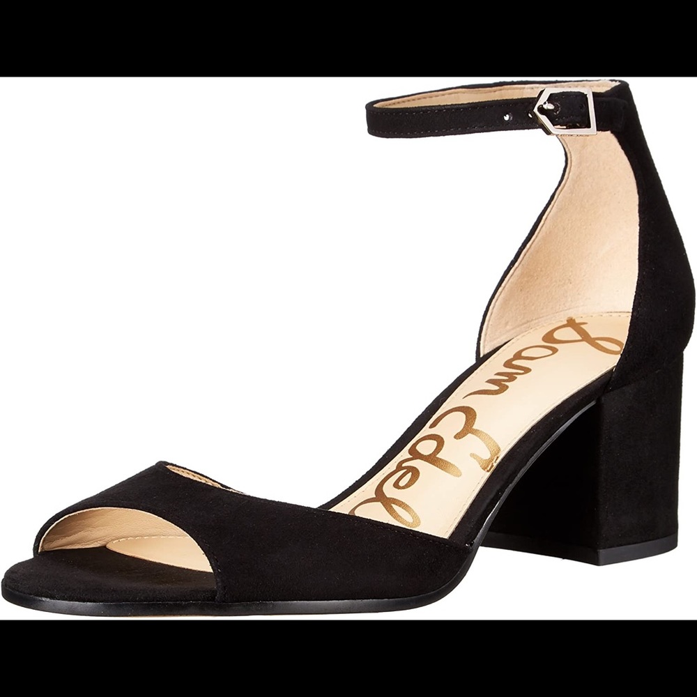 Sam Edelman Susie black suede block heels